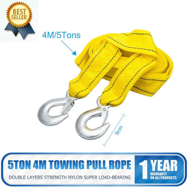

5 tonne 4m tow towing pull rope strap heavy duty road recovery car van 4x4