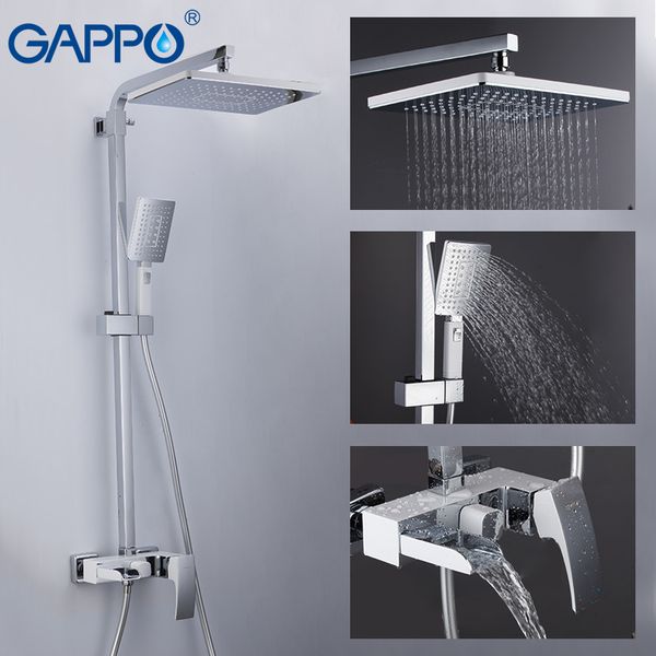 

gappo bathtub faucets massage showers for bathroom wall mounted shower heads chrome polished waterfall rainfall bath faucet