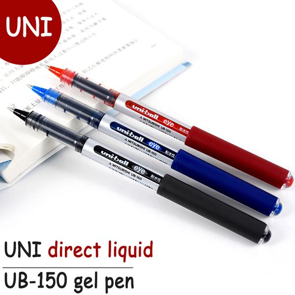 

3pcs uni/ mitsubishi ub-150 gel pen waterproof/water-resistant 0.38/0.5mm uni-ball eye roller ball pens office & school supplies