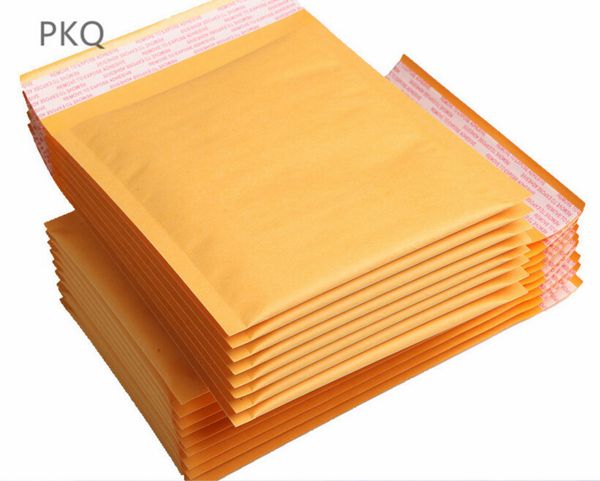 

50pcs/lot yellow kraft bubble mailers padded envelopes shipping bag self seal business school office supplies