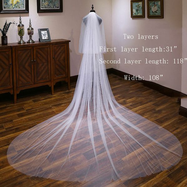 

2 layer elegant wedding veil bridal veils party veil wedding accessories with comb raw bridal simple veu de noiva, Black