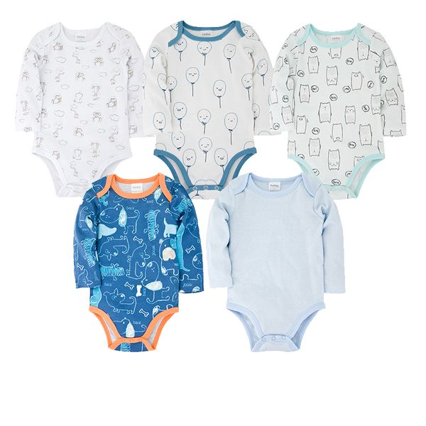 

honeyzone summer new born baby clothes soft cool body pajamas full sleeve baby romper toddler boy jumpsuit tutine neonato, Blue