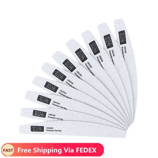 

sanding nail file 180/240 grit wooden sandpaper stick nail buffer block washable sanding board tools for manicure