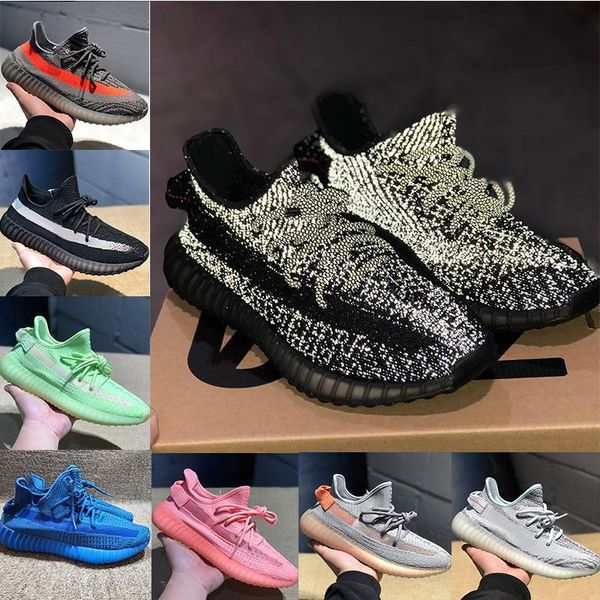 

2019 Black Kanye West With Box New Antlia Static Reflective Clay Running Shoes Classic Cream White Men Women Designer Sneakers