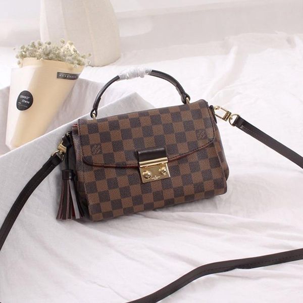 

Louis Vuitton LV Новое Поступление Роскошные Женские Сумки Кожа Плеча Высокое Качество Crossbody Сумки Верхняя Ручка Tote Messenger Сумки Плед Дизайн Старинные Женские Сумки