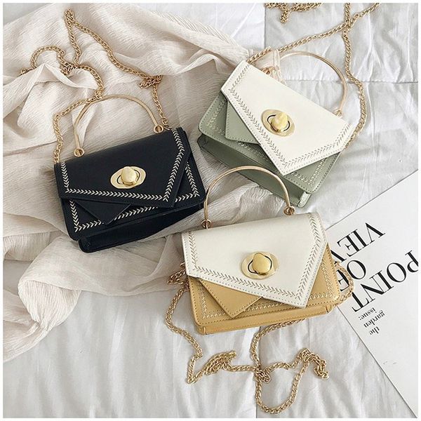 

waterproof messenger bag women temperament wild diagonal shoulder bag solid color retro portable mini square pu crossbody
