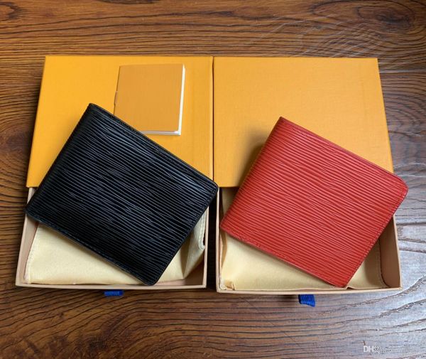 

2018 men wallet genuine leather short coin purse fashion hasp wallet for male with card holder p holder with box, Red;black