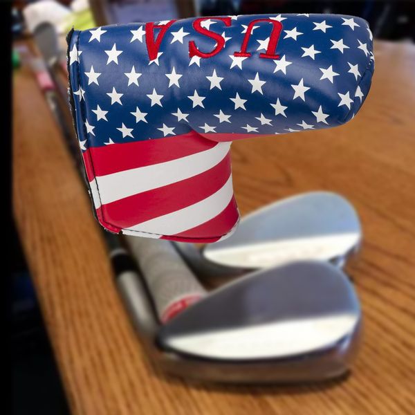 

for scotty durable blade storage pu leather golf putter cover accessories outdoor protective portable american flag club