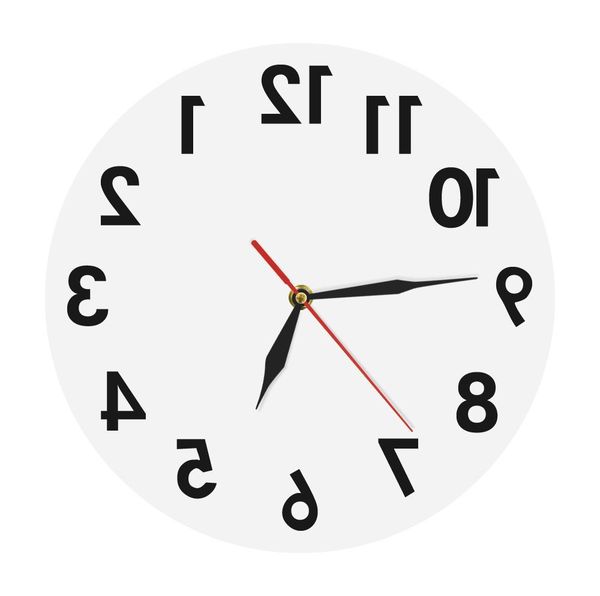 

reverse wall clock unusual numbers backwards modern decorative clock watch excellent timepiece for your wall y200109
