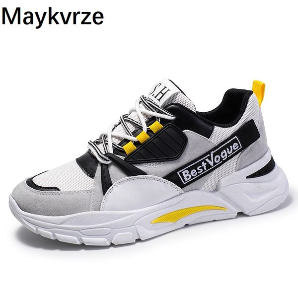 

men shoes male running sneakers man travel tide flats men's sports casual shoes, Black