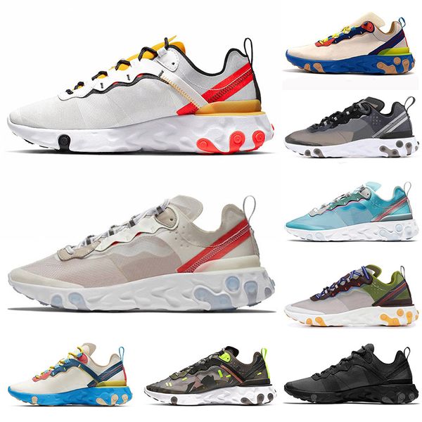 

элемент реагирует 2020 55 87 кроссовки экскурсионное желтый парус легкий костяк королевский оттенок для мужчин женщин дизайнер кроссовки раз