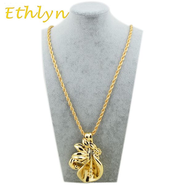 

ethlyn biggest size nigerian fashion party design gold color fashion light weight nigeria women pendant chain &necklaces p45, Silver