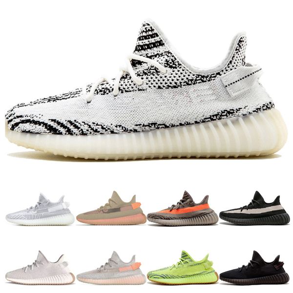 

Desinger Kanye West Men Running Shoes Zebra Black Copper Beluga butter Bred True Form Static Black White Women Trainers Sports Sneakers