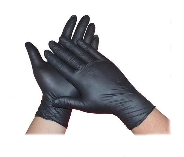 

football glove pcs black nitrile latex rubber gloves household cleaning lab catering universal wear-resista durable well elastic