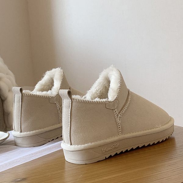 

winter women boots zapatillas mujer women snow boots new style plus velvet thickened female snow bottom flat warm u11-08, Black