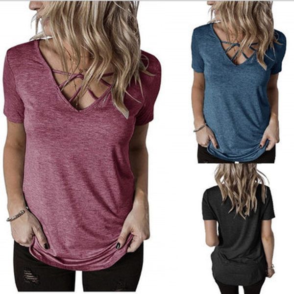 

womens designer collar front chest personality cross football sports t-shirt, White