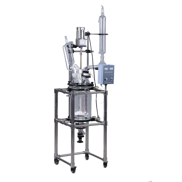

zzkd lab supplies 10l kettle reactor chemical double-layer jacket glass reaction vacuum euqipment