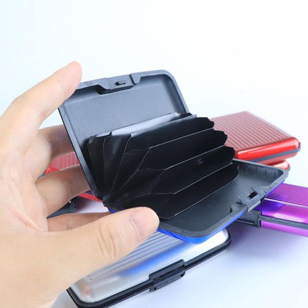 

aluminum scanning protect card holder bankcard blocking wallet credit card hard case scanning protect card holder