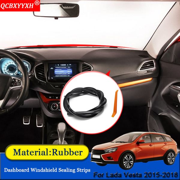 

qcbxyyxh car-styling rubber anti-noise soundproof dustproof car dashboard windshield sealing strips fit for lada vesta 2015-2018