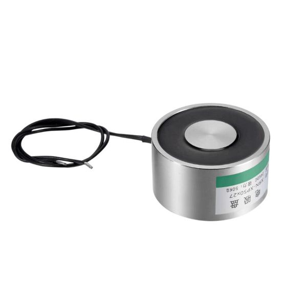 

uxcell 50mm x 27mm dc24v 500n sucking disc solenoid lift holding electromagnet