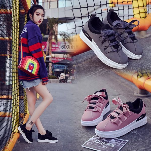 

winter new style korean-style plus velvet casual shoes korean-style fashion women's shoes flat shoes-style platform, Black