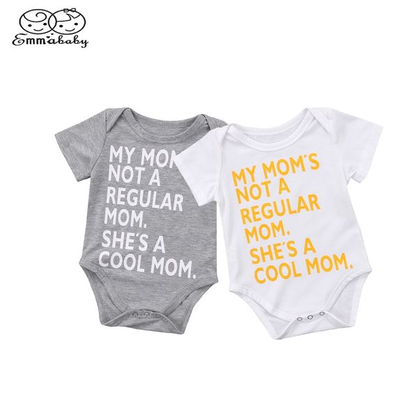 

emmababy новорожденных infant baby girl boy с коротким рукавом смешные прохладный мама хлопка ползунки комбинезон одежды 0-18m костюм для по, Blue