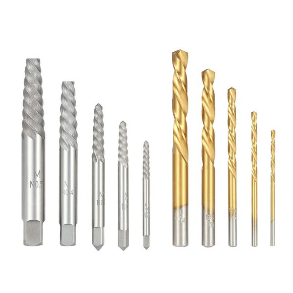 

easy-10pc screw extractor | right hand cobalt drill bit set easy out broken bolt