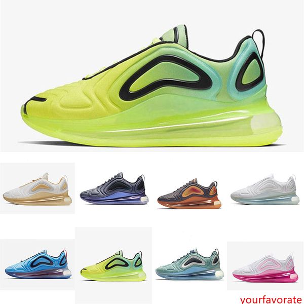 

2020 running shoes for mens women sunrise sunset northern lights carbon grey gold red sea forest triple black white sport sneaker size 36-45