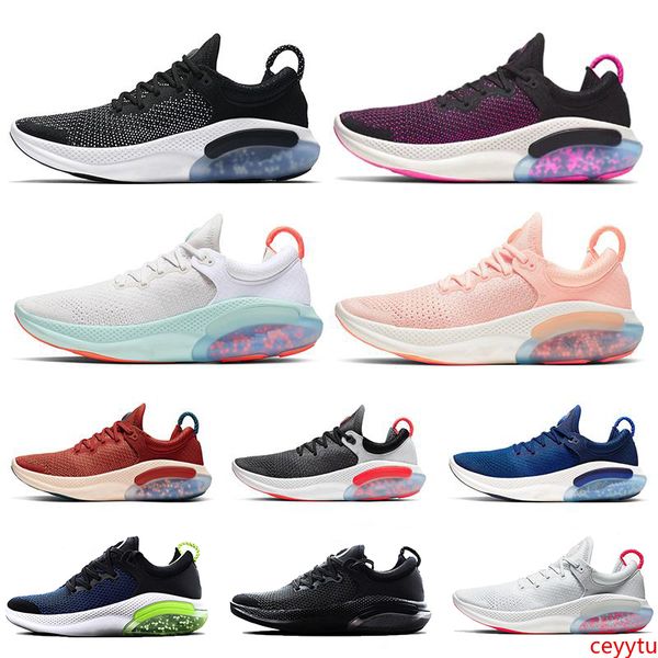 

joyride run мужчины женщины кроссовки тройной черный белый платиновый оттенок университет красный дышащий бег трусцой тренер спортивные крос