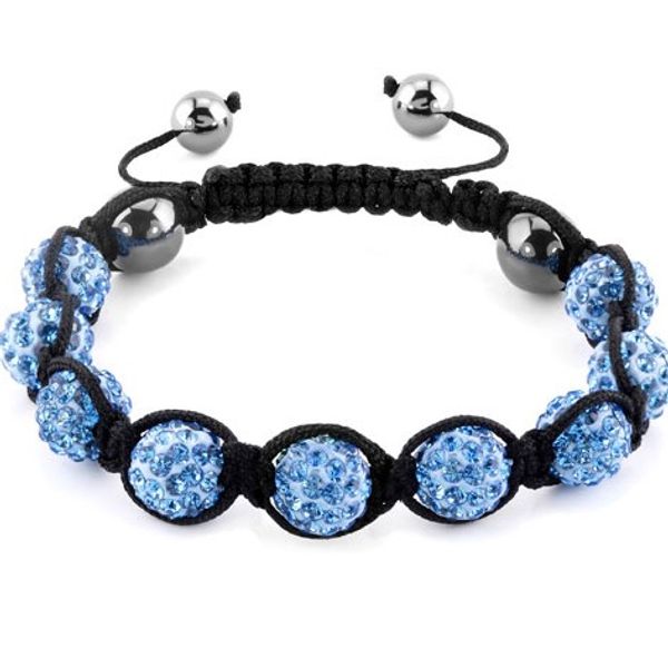 

wholesale 10mm new fashion ball beads mix multicolor bracelet fashion lots christmas gift women men crystal rtrtd3, Black