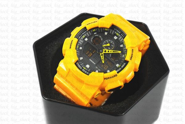 

popular digital wristwatch, brand men's sports reloj chronograph watch relogio masculino casual, Slivery;brown