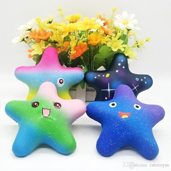 

12.5cm squishy anxiety attention anti stress toys exquisite fun galaxy starfish scented squishy charm slow rising kids gift t506