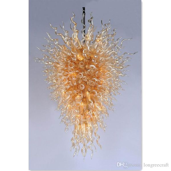

luxury golden chandelier large floor lightings led murano borosilicate glass chandelier lightings 100% handmade art chandeliers