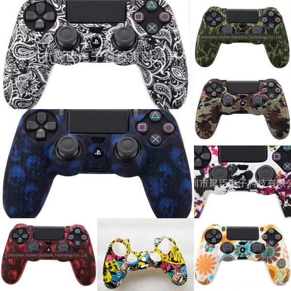 

tvytq shipping double color smile soft protective silicon rubber option skin case cover ps4 controller 5 colors for