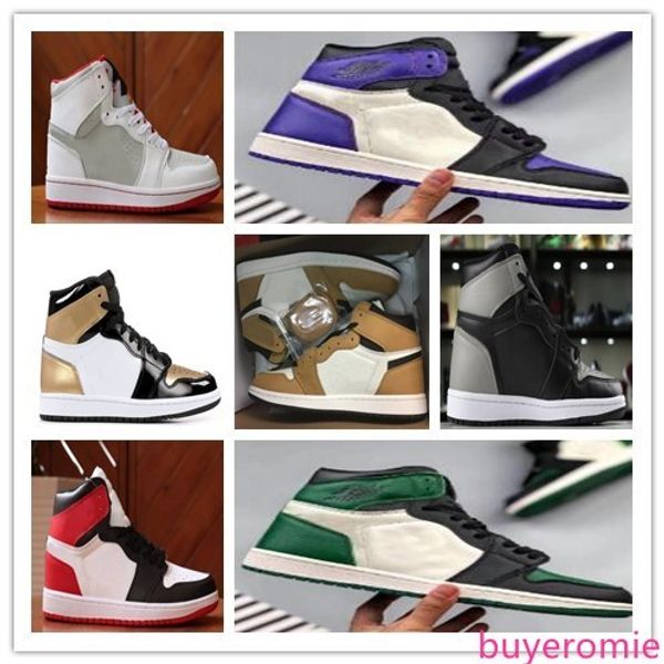 

1s high og rookie of the year pine green court purple 1 shadow basketball shoes bred toe game royal sports sneakers ment