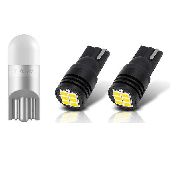 

6 pcs 6000k white car light : 2 pcs 400 lumens 3020 chipset canbus led bulbs for interior car lights & 4 bulb t10 w5w led we