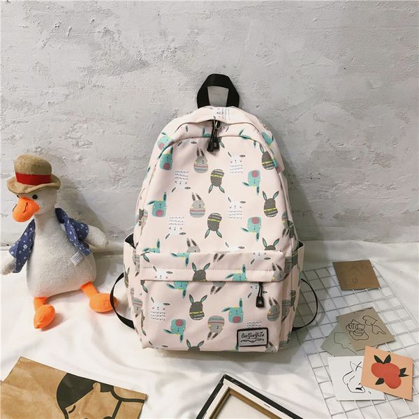 

wild casual backpack female nylon cloth waterproof 2020 new fashion bag pack young student schoolbag large capacity