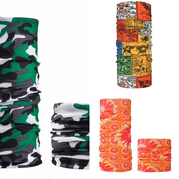 

rlbz9 fashion 3d bandana balaclava magic women head scarf neck warmer tube half face mask seamless bicycle headwear headband ski hiking camp, Black