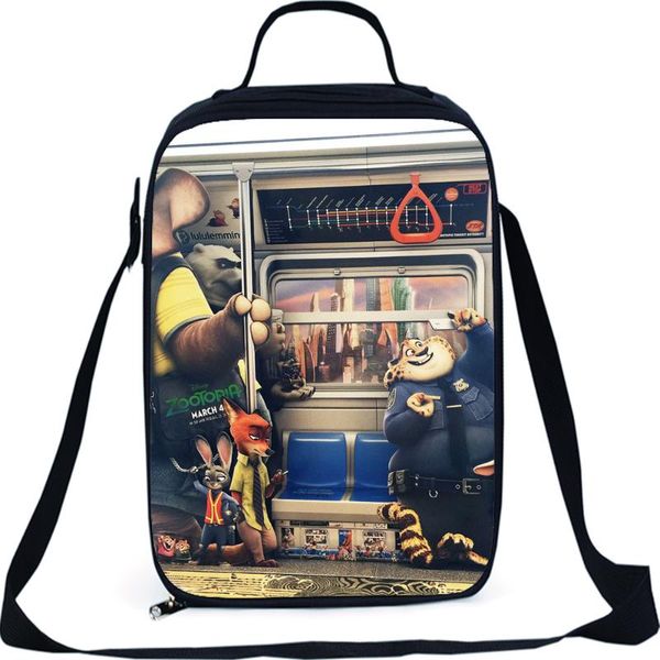 

new arrival ice bag anime design pattern insulated lunch bags cartoon family outdoor picnic container bags, Blue;pink