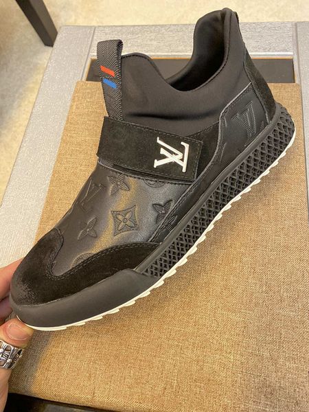 

2020r limited edition luxury leather men's low to help comfortable casual shoes, high-end fashion outdoor sports shoes, size: 38-45, Black