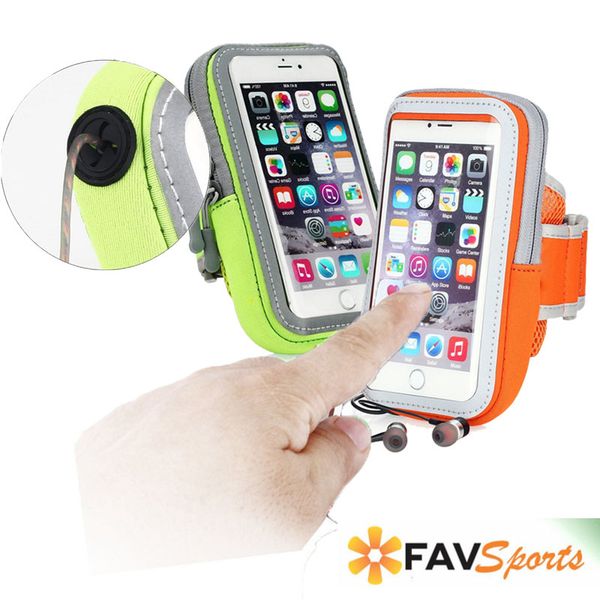 

touch screen running armband bag universal sports phone case for 5.5" smartphone hand bag pouch waist