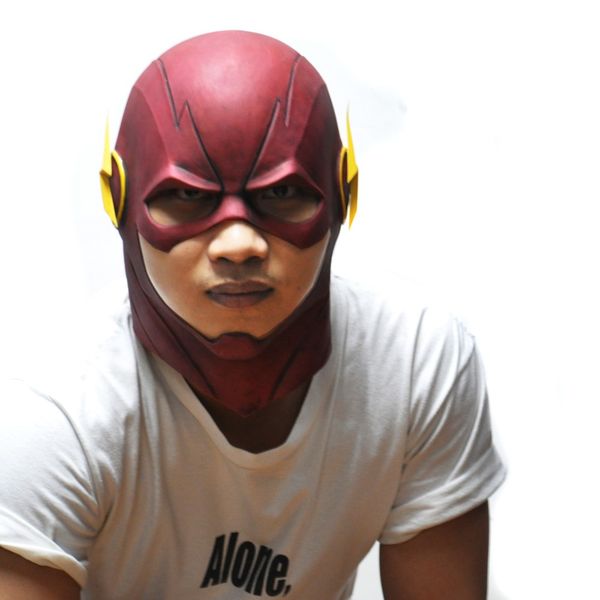 

высший сорт смешная тема фильма флэш-маска dc movie cosplay costume prop halloween party полноголовые латексные маски для вечеринок необычны