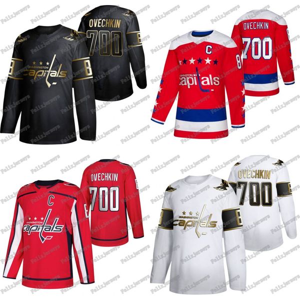 

alexander ovechkin 700 goals washington capitals white jersey golden limited hockey jerseys stitched fast ing, Black;red
