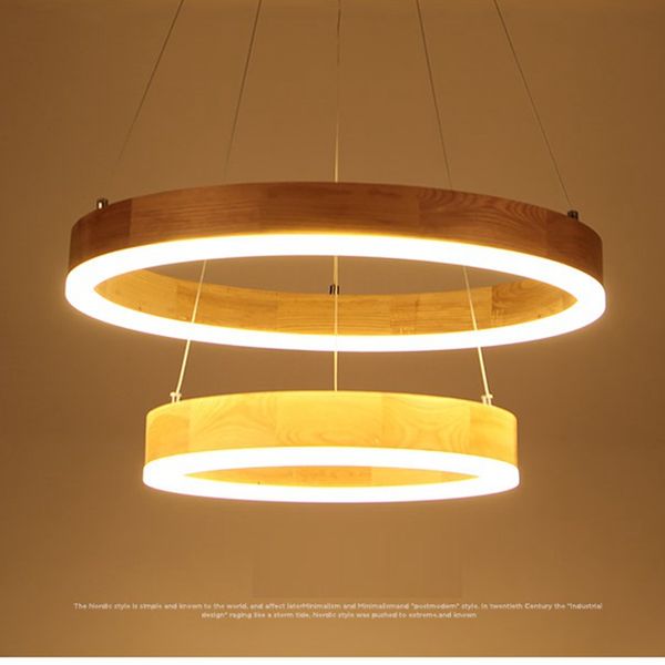 Wood Ring Pendant Lights Led Kitchen Lights Led Lamp Hanging Lamp