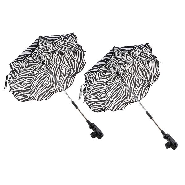 

2pcs beach umbrella with universal clamp-on mount for baby stroller parasol sunshade, portable sun shelter for outdoor activities