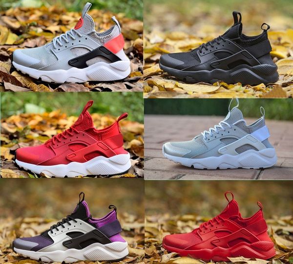 

huarache 4.0 4 1.0 classical triple white black red running shoes men women huaraches sports sneaker trainers shoe 36-45