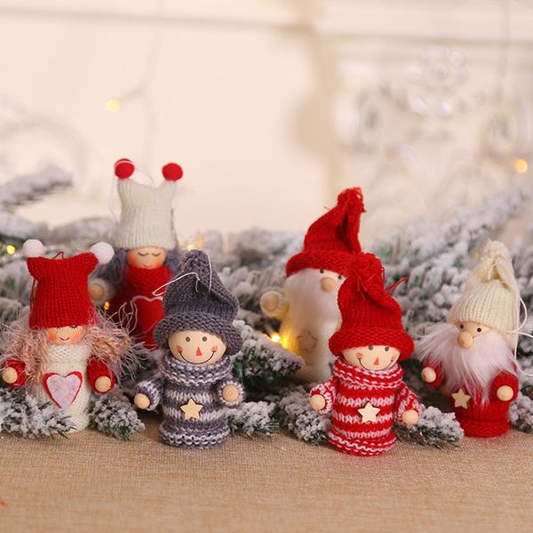 

creative santa claus christmas ornaments cute doll christmas tree pendant hanging fireplace window hanging scene layout supplies