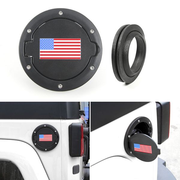 

fuel tank cover colored usa flag for jeep wrangler from 2007 to 2017 auto exterior accessories abs metal