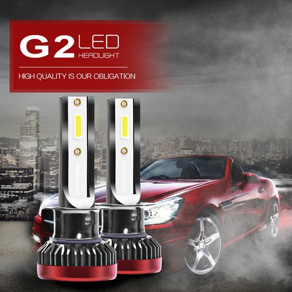 

2pcs h1 led headlight conversion kit cob bulb 72w 4000lm white high power 6000k car accessories car headlight lights