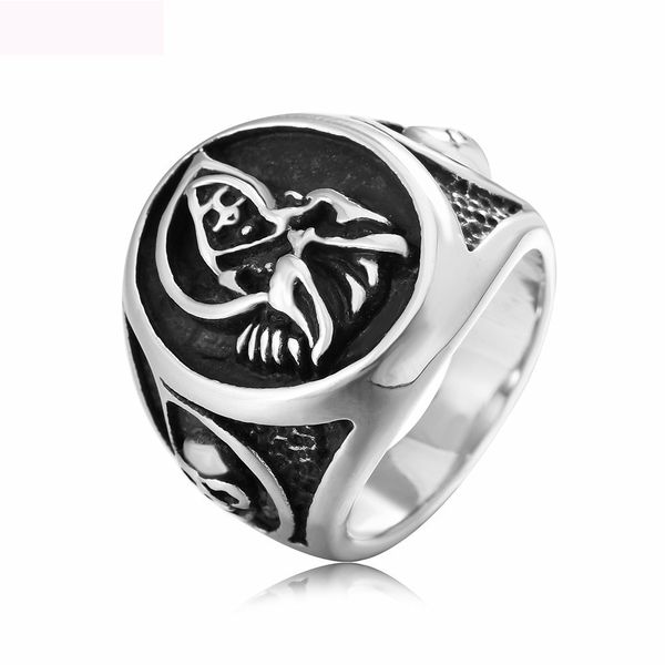 

new sickle skull finger rings great titanium steel casting rings jewelry anniversary engagement party wedding gifts for men, Silver